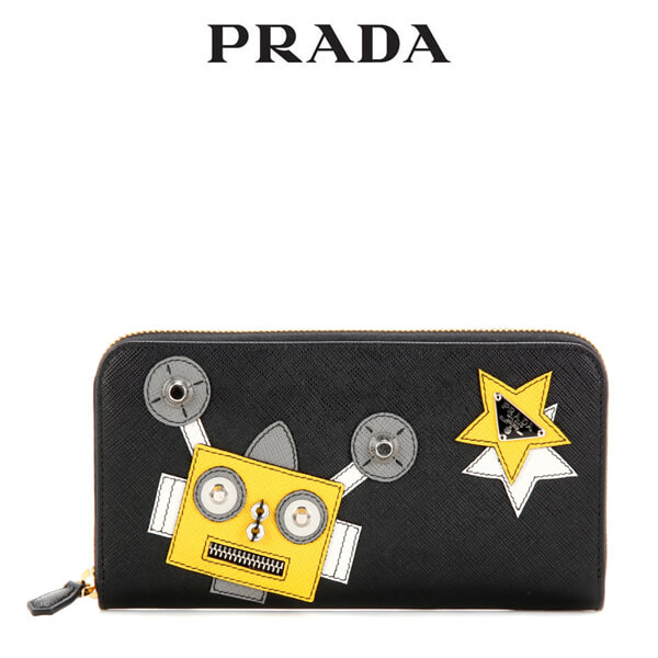 2017新作 PRADA プラダスーパーコピー ロボット サフィアーノレザー ウォレット